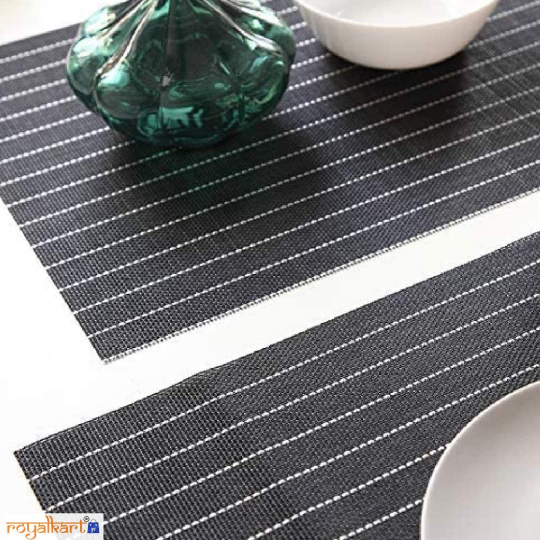 Placemats Table Mats PVC Washable Mats Lining Design for Dining(Set of 6) Dining Table Placemats- Royalkart - The Urban Store