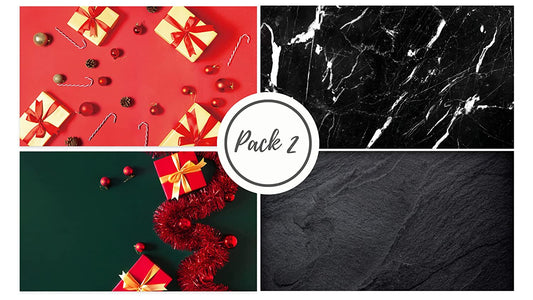 Red gift & Black marble Photography Backdrop Pack 2 Photography Backdrop- #Royalkart#flat lay photography