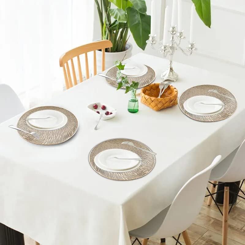 Round Gold Dining Table Placemat Dining Table Placemats- Royalkart - The Urban Store