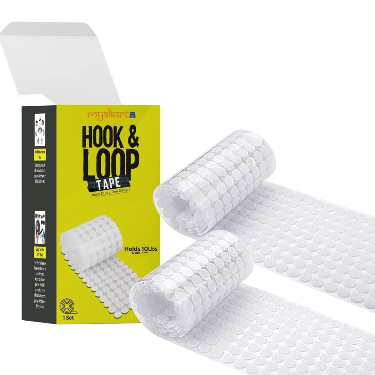 Self Adhesive Hook and Loop Dots (White & Black) ADHESIVE TAPES- #Royalkart#Hook and Loop Dots
