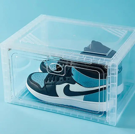 Shoe Crates for Sneakers | Magnetic Closer| Clear Plastic Stackable Shoe crates Shoe Organizers- Royalkart - The Urban Store
