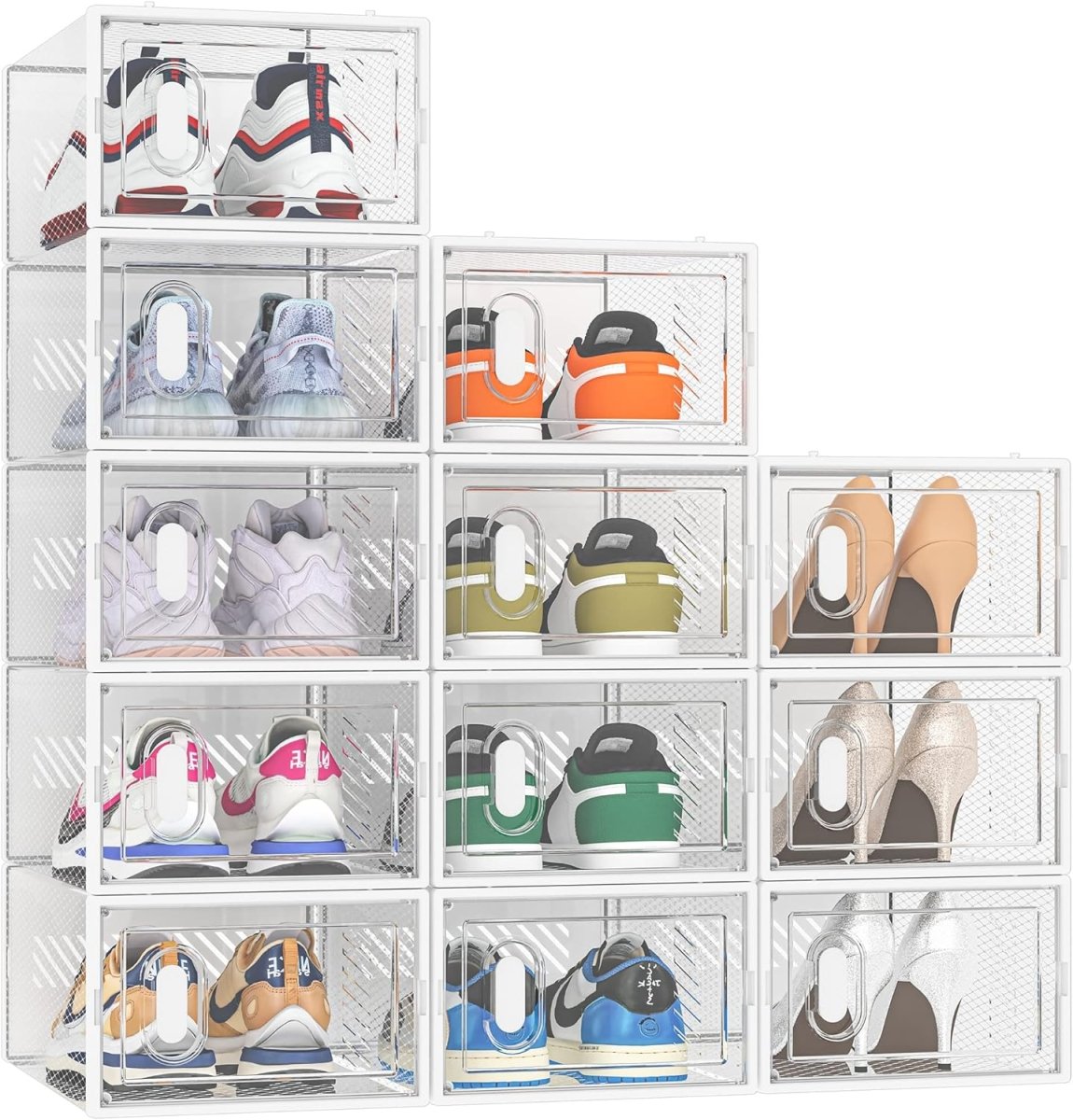 Shoe Crates for Sneakers| Shoe Organizer Containers with Lids- Transparent Shoe Organizers- #Royalkart#crates