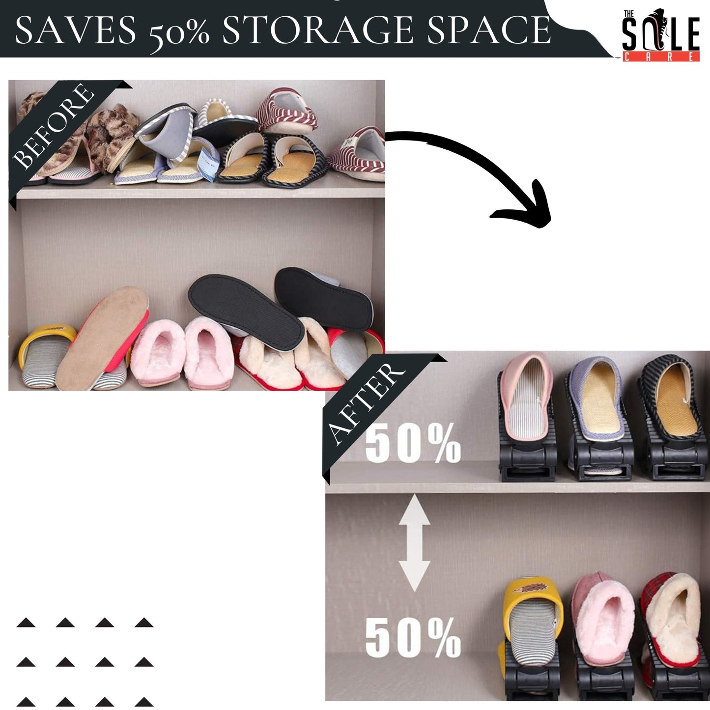 Space Saver Shoe Organizer 4-Levels Adjustable Shoe Organiser- Multicolor Collapsible Shoe Rack- Royalkart - The Urban Store