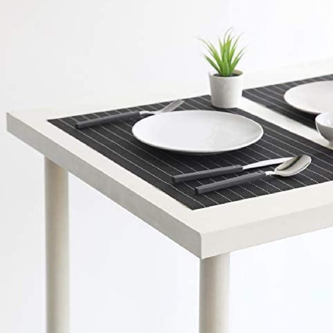 Striped PVC Dining Table Placemats: Easy Clean, Washable, Heat - Resistant(Set of 6) Dining Table Placemats - Royalkartdining table mats