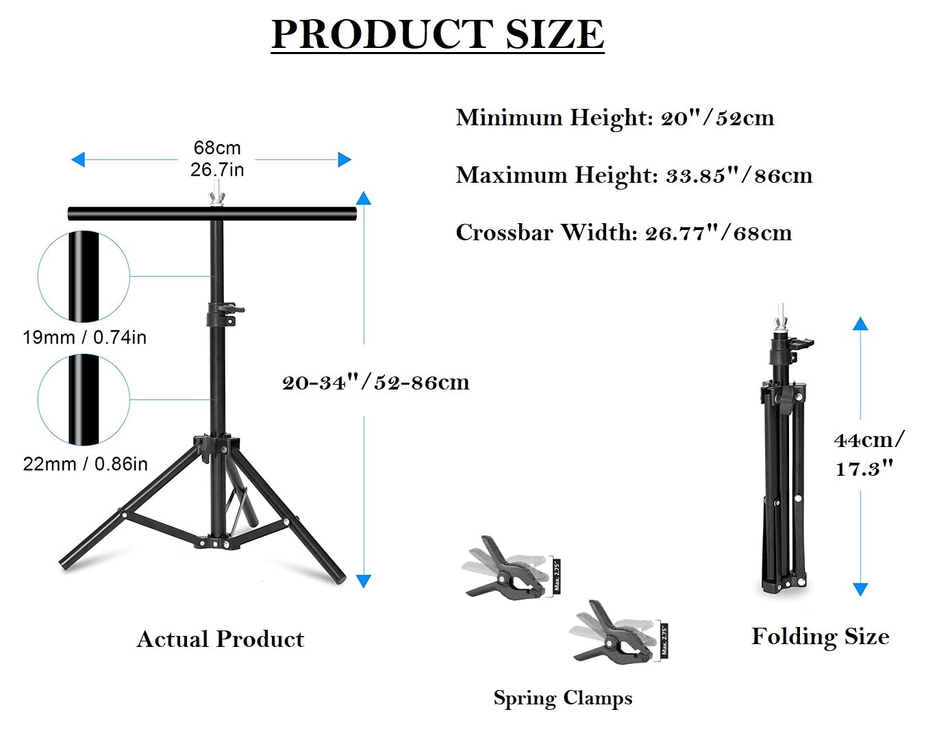 T-Shape Portable Background Backdrop Support Stand Photography Backdrop- #Royalkart#backdrop stand adjustable