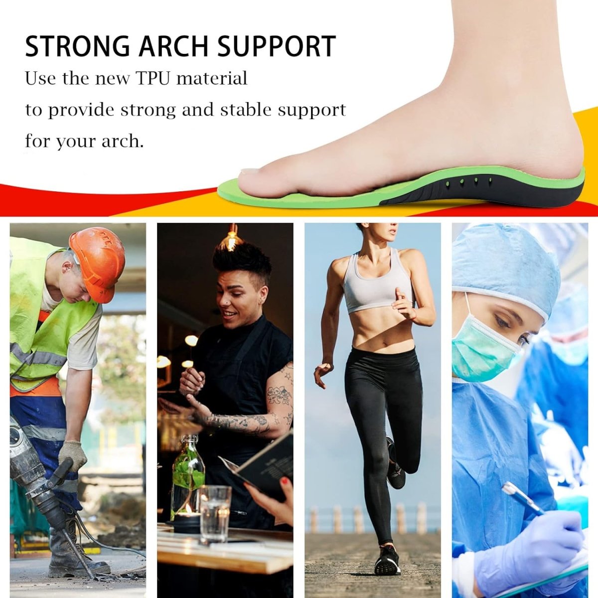 The Sole Care Plantar Fasciitis Insoles |Arch Support Insoles for Men Women| Flat Feet Relief Pain Orthotics Shoe Insole- #Royalkart#orthotic shoe insole