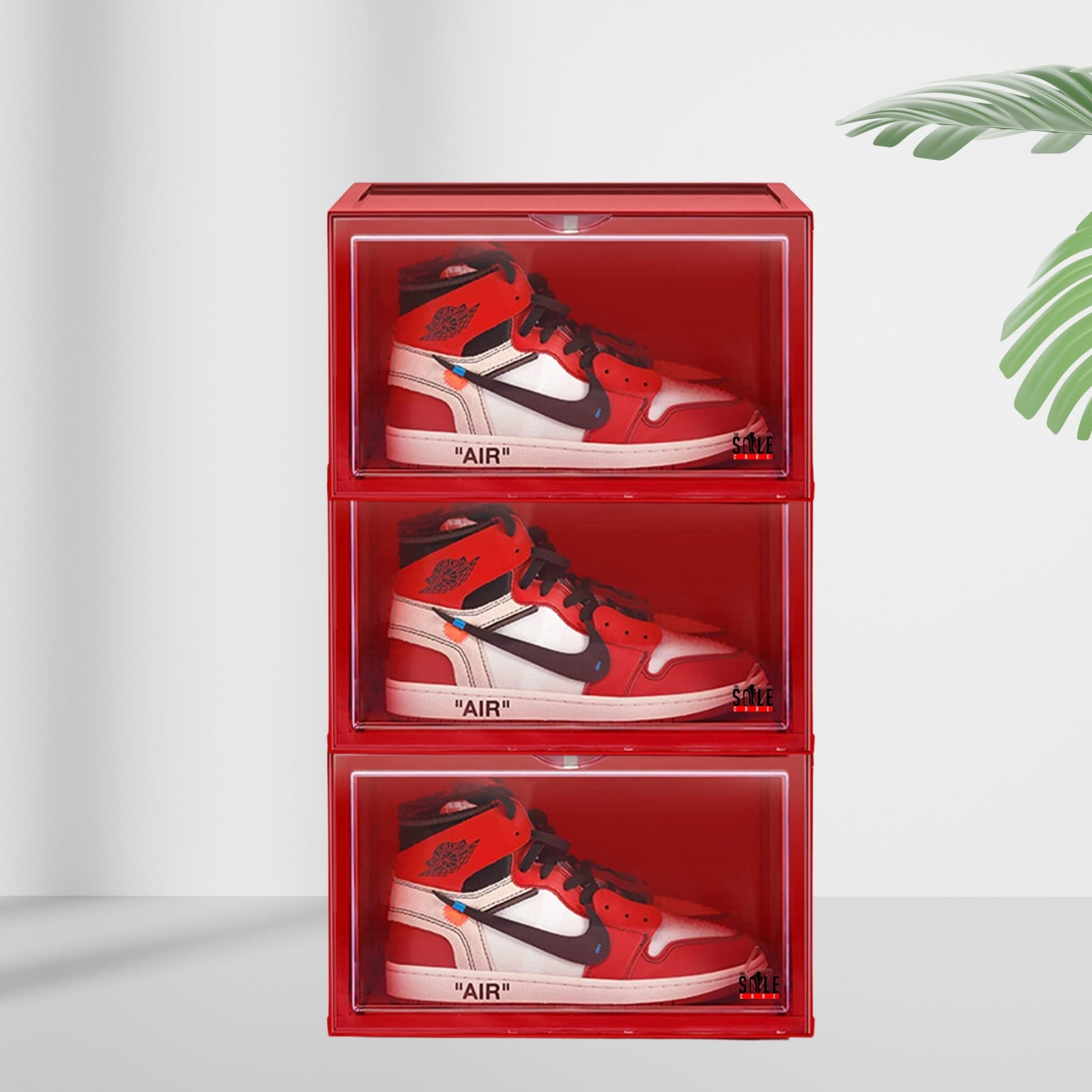 The Sole Care Shoe Crate- Sneaker Container Bin (Red) - Royalkart - The Urban Store