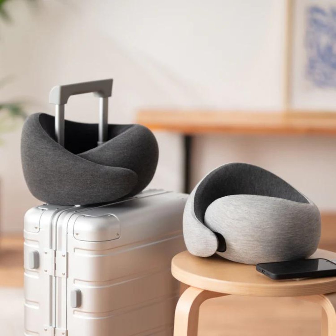Ultrasoft Memory Foam Neck Pillow for Travel- Grey Neck Pillows- Royalkart - The Urban Store