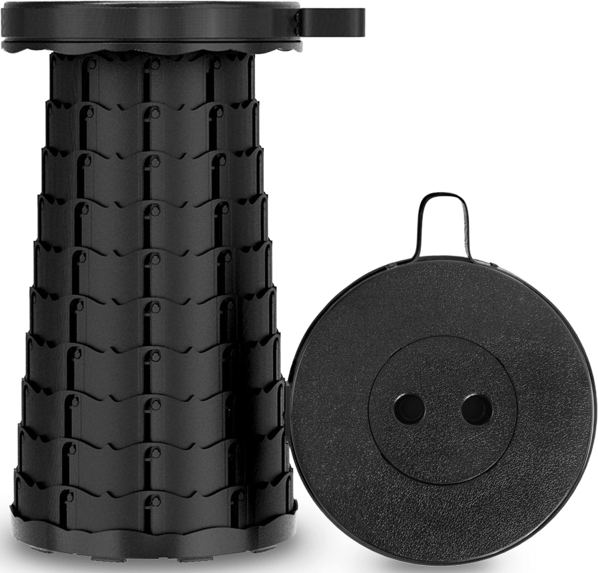 telescoping stool black